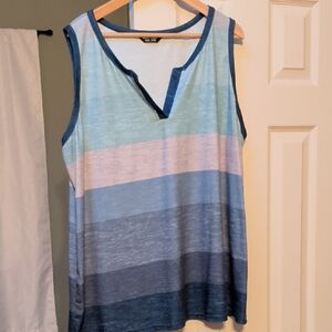 BloomChic Blue and White Striped Tank Top